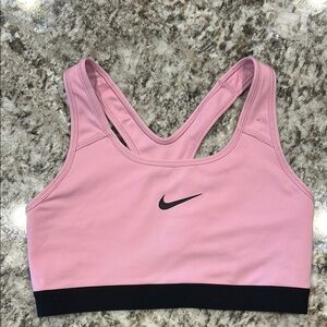 Nike Pink and Black Sports Bra for Intense Workouts